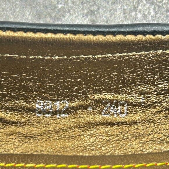 NWB Anne Klein Navy Blue Pebbled Leather Loafer Size 7.5 M Wedge Slip On - Picture 11 of 16